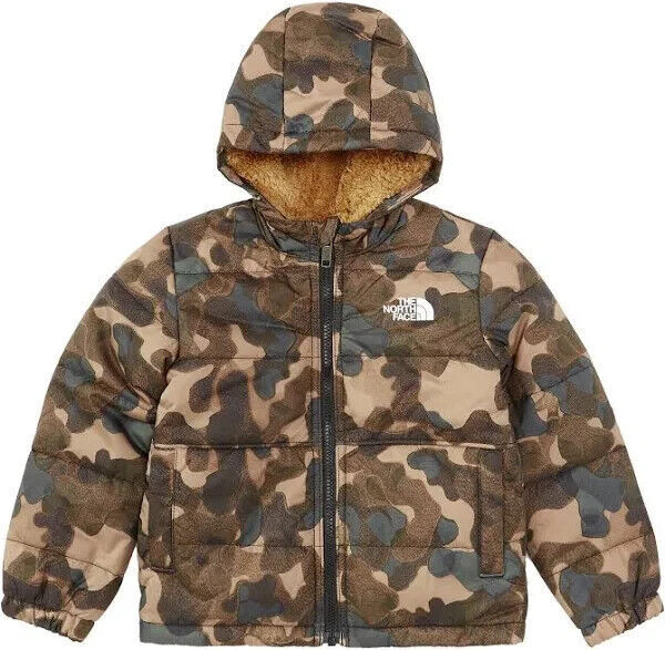 The North Face NF0A82XYORU Hooded Jacket Kids Brown Reversible Mt Chimbo CLO474 (Brown,XS (6))