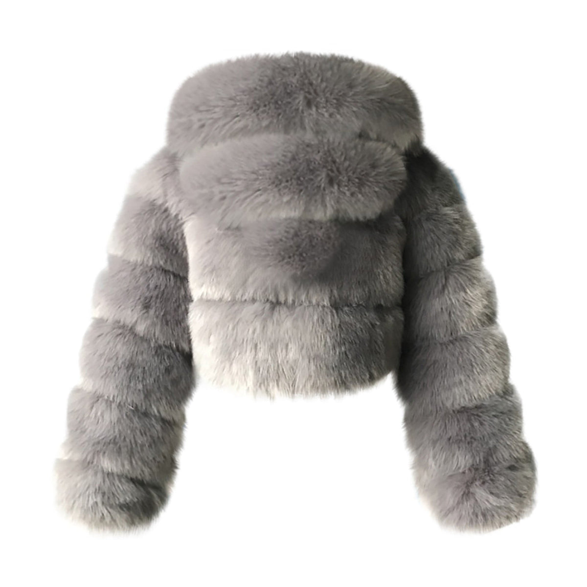 FNFYFH Womens Plus Size Faux Furry Coat Winter Warm Fluffy Hooded Jackets Fleece Zipper Long Sleeve Outerwear Furry Splicing Jacket for Women Black S-4XL
