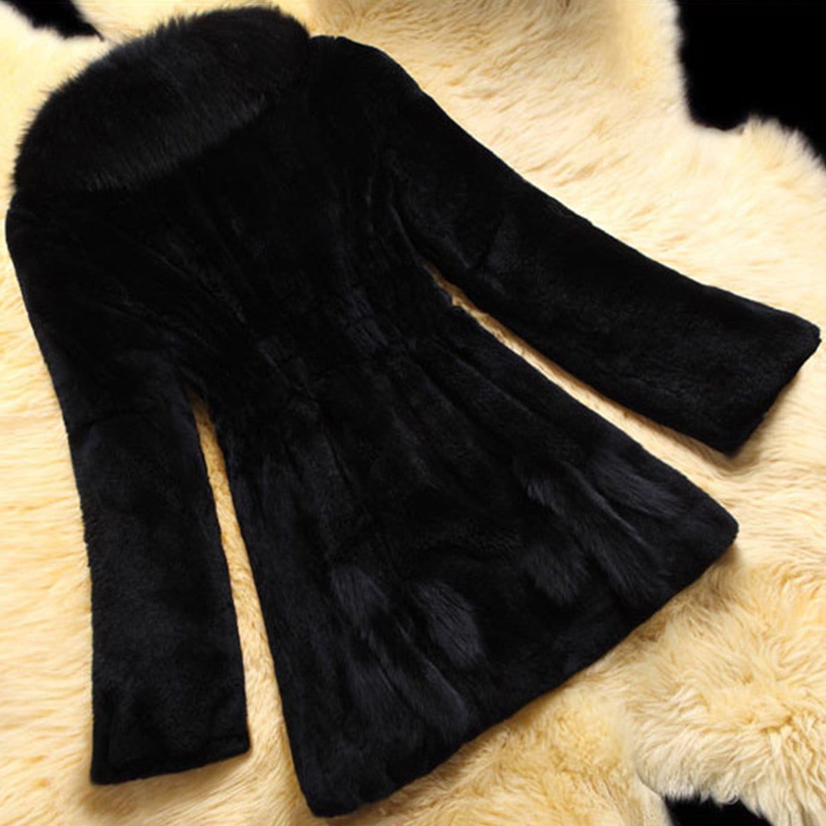 Womens Warm Coat Jacket Winter Solid Turn Down Collar Outerwear