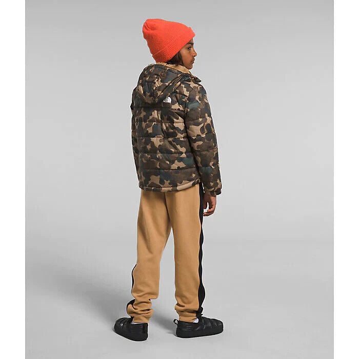 The North Face NF0A82XYORU Hooded Jacket Kids Brown Reversible Mt Chimbo CLO474 (Brown,XS (6))