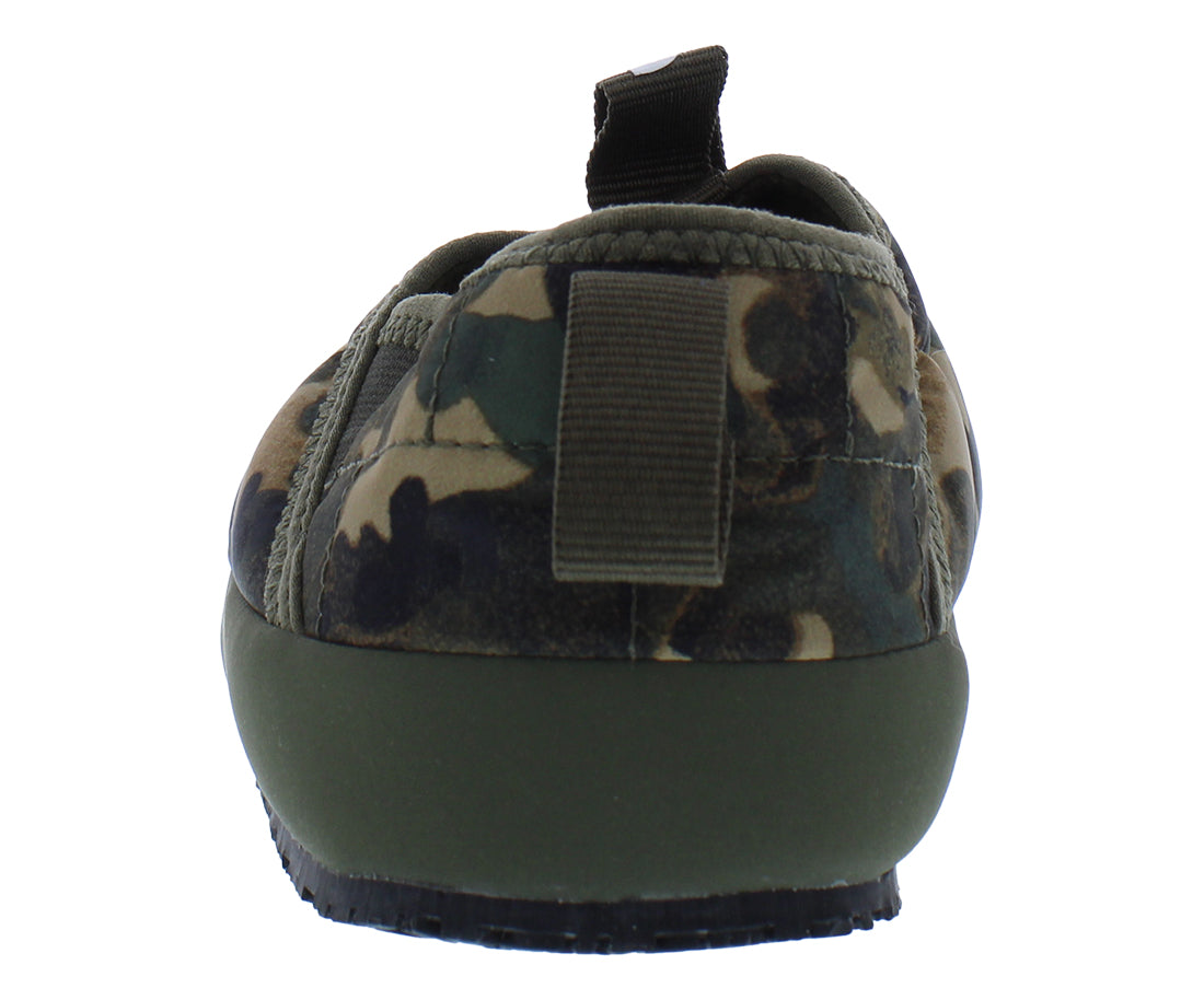 The North Face ThermoBall Traction Mule II GS Boys Shoes Size 12, Color: Utility Brown Camo Texture Print/New Taupe Green