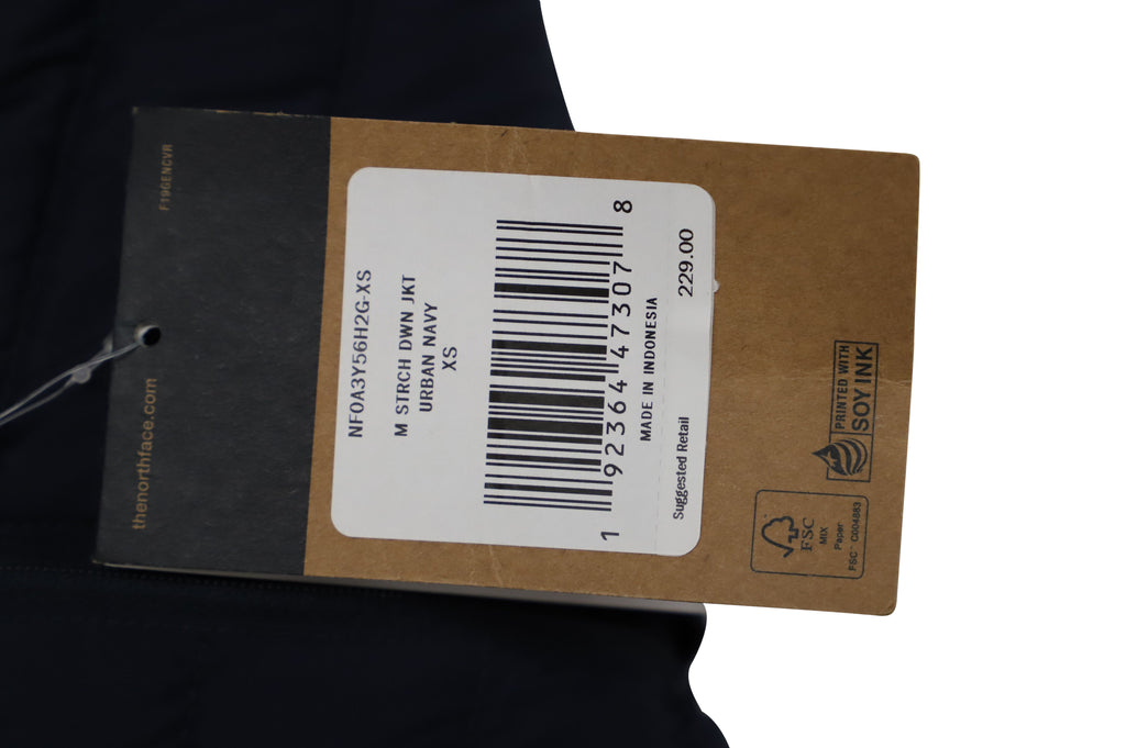 Pre-Owned The North Face Stretch Goose-Down Quilted Water Repellant Jacket in Black Nylon