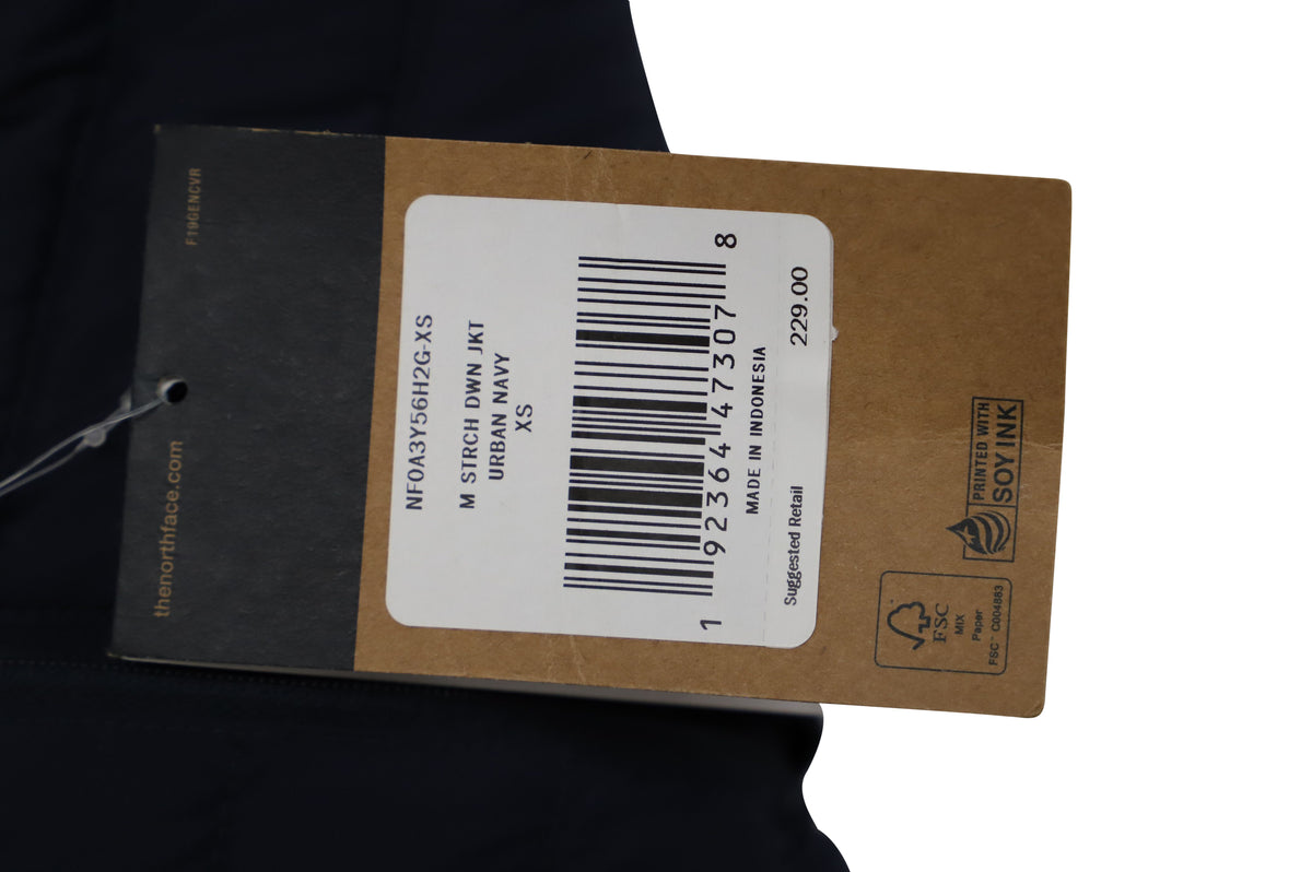 Pre-Owned The North Face Stretch Goose-Down Quilted Water Repellant Jacket in Black Nylon