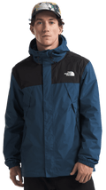 The North Face NF0A7QEY Antora Jacket for Men - Shady Blue/TNF Black - L