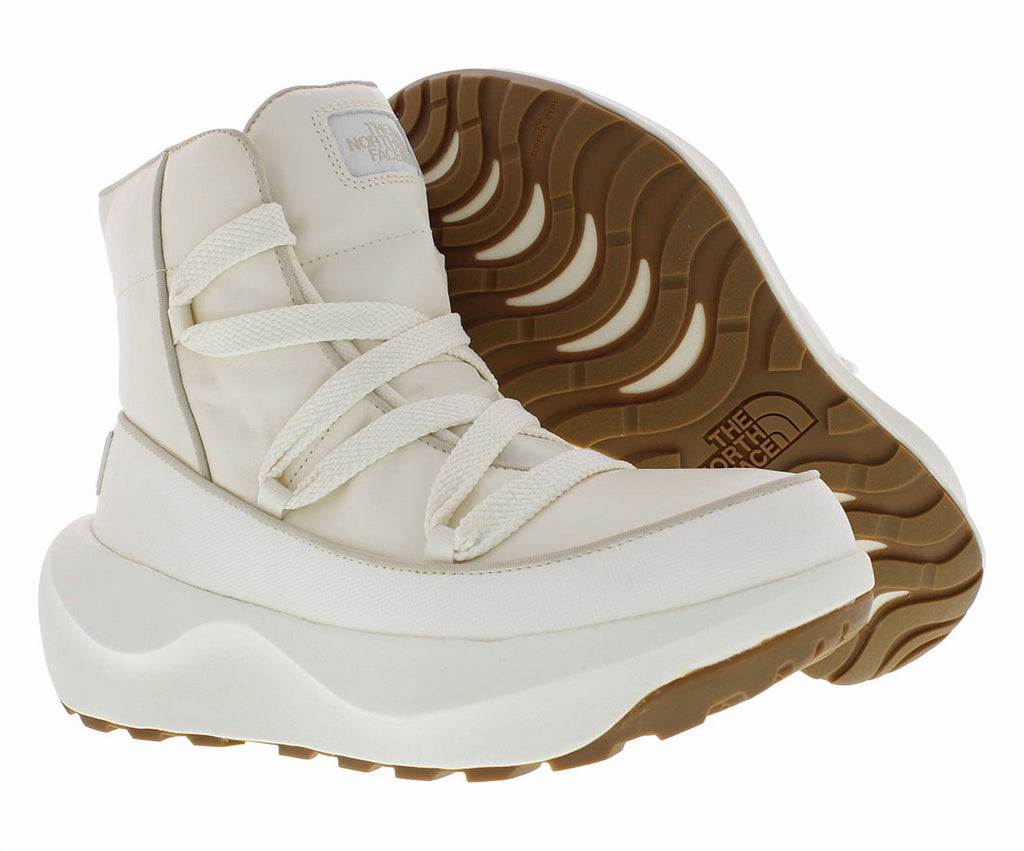 The North Face Halseigh Thermoball Lace Wp Womens Shoes Size 6, Color: Gardenia White/Sandstone