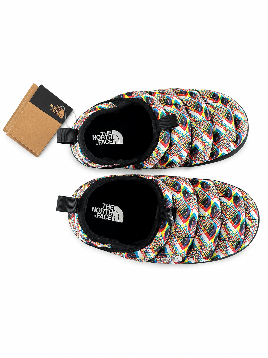 The North Face Teen Thermoball Insulated traction Mule II Shoe, TNF White Hald Dome Glitch Print/TNF Black 4