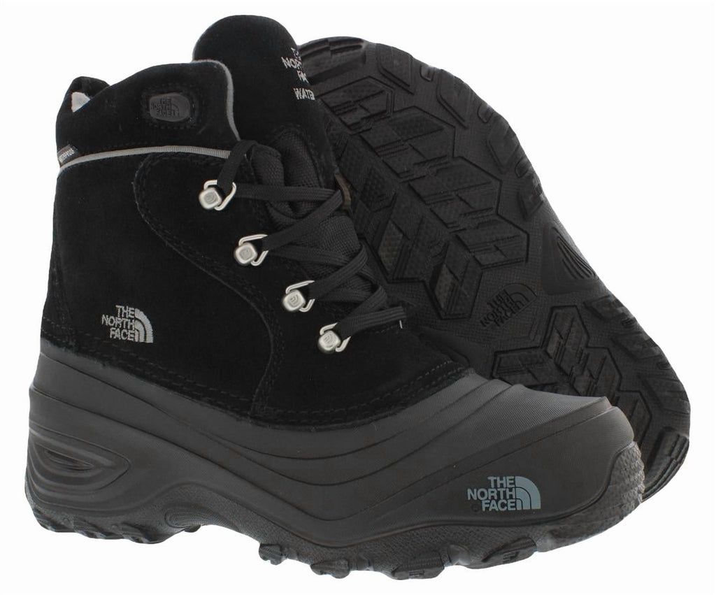 The North Face Chilkat Lace II Boys Shoes Size 2, Color: Tnf Black/Zinc Grey