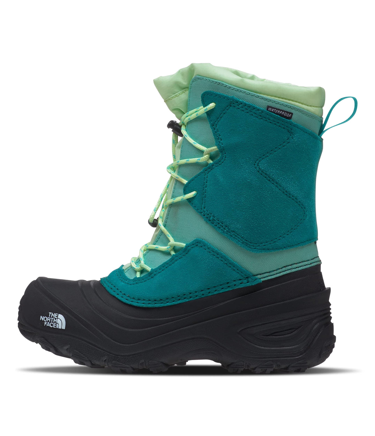 The North Face Alpenglow V WP Kids Hiking Shoes Harbor Blue/Patina Green 6