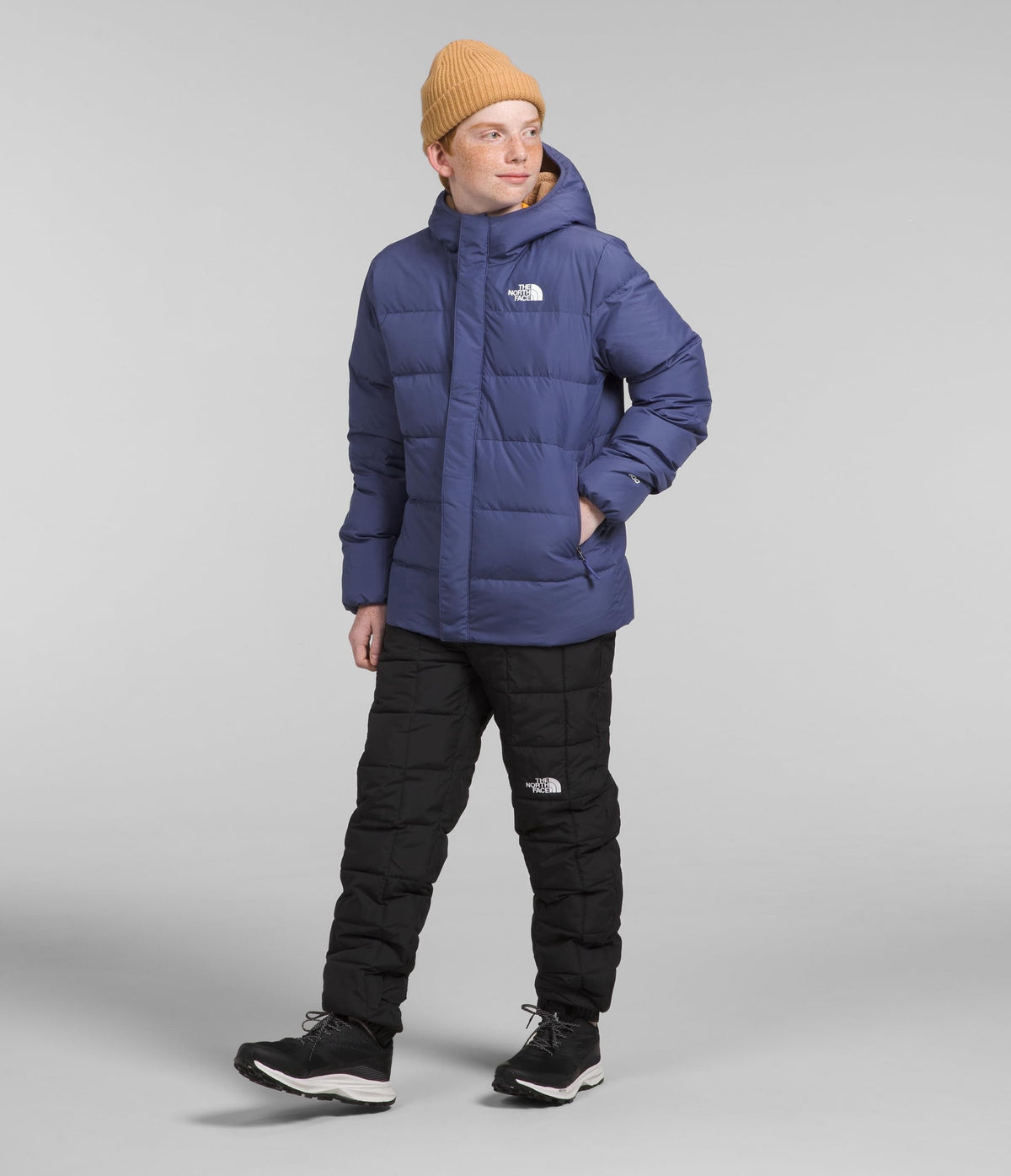 The North Face Boy's North Down Fleece-Lined Parka (Little Kids/Big Kids) Cave Blue XL (14-16 Big Kid)