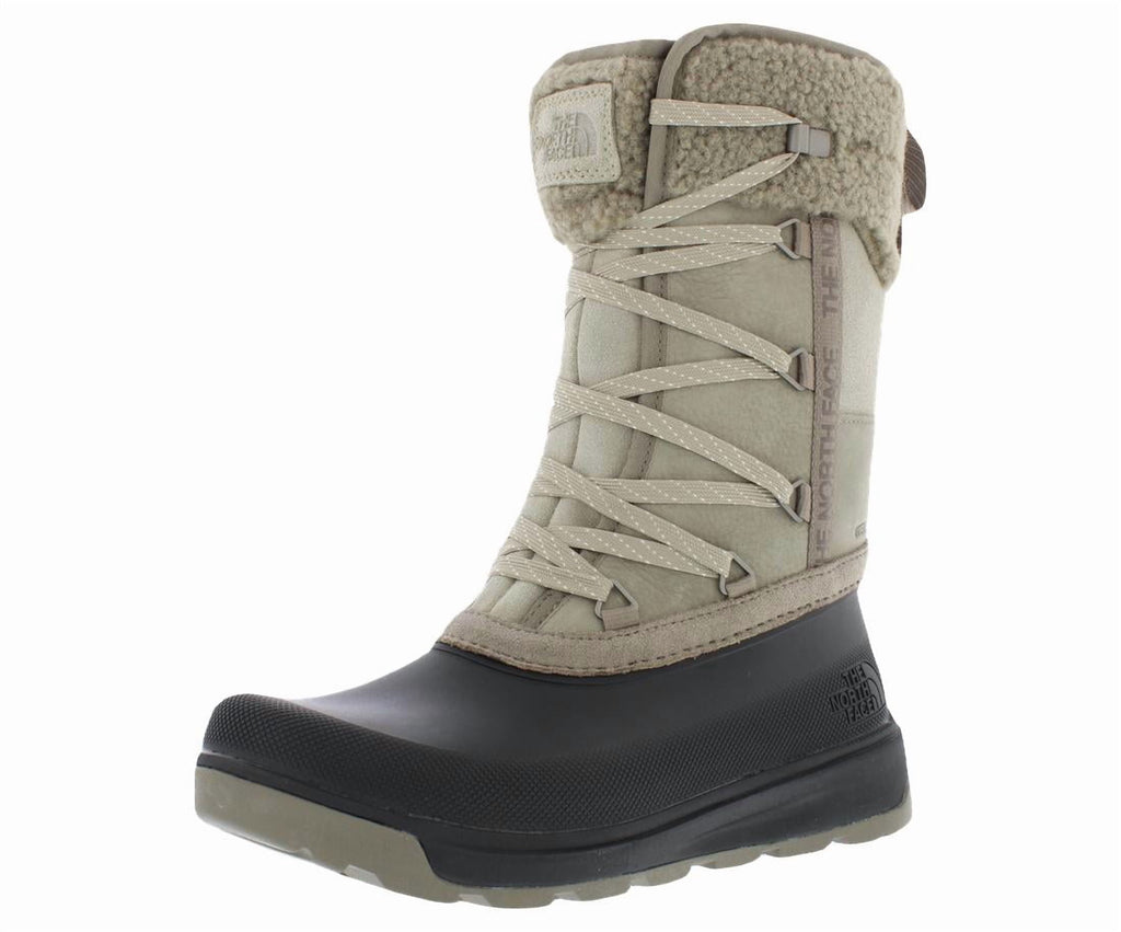 The North Face Shellista VI Mid Waterproof Boot Womens Shoes Size 8.5, Color: Clay Grey/Tnf Black