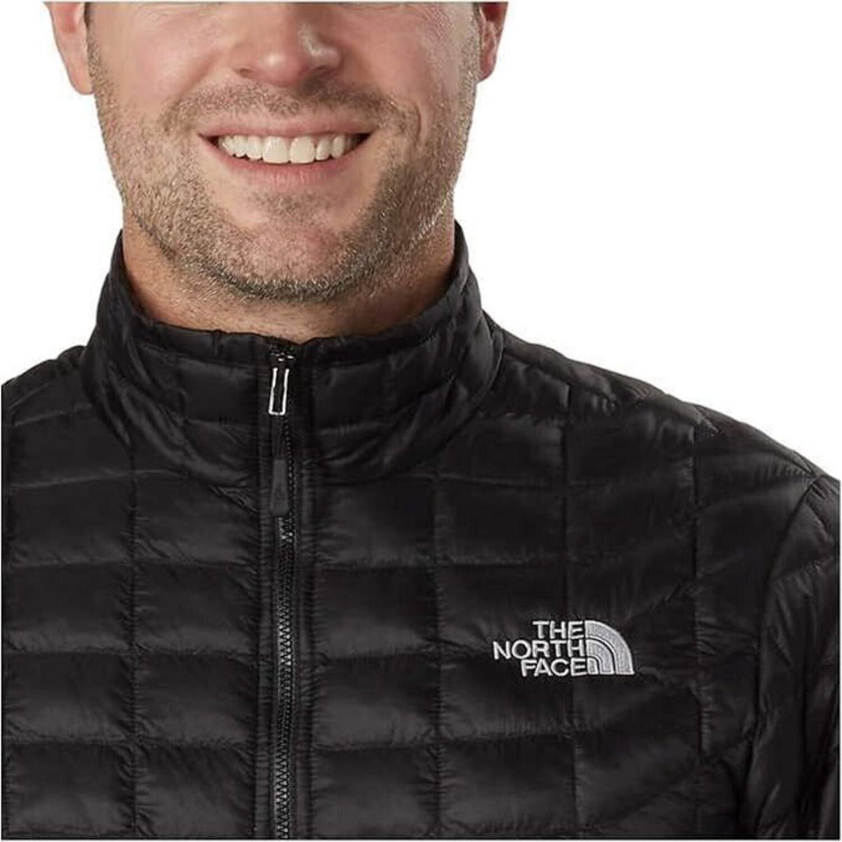 The North Face Thermoball Puffer Jacket Men M Black Full Zip Long Sleeve APP2799