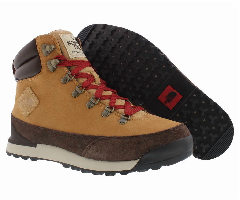 The North Face Back To Berkeley IV Waterproof Leather Boot Mens Shoes Size 8.5, Color: Almond Butter/Demitasse Brown