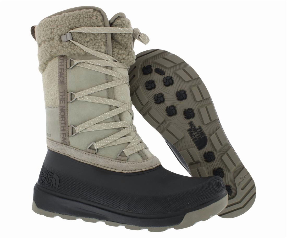 The North Face Shellista VI Mid Waterproof Boot Womens Shoes Size 8.5, Color: Clay Grey/Tnf Black