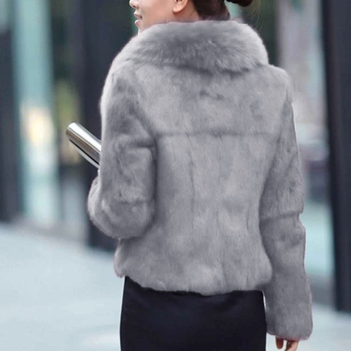 Womens Warm Coat Jacket Winter Solid Turn Down Collar Outerwear