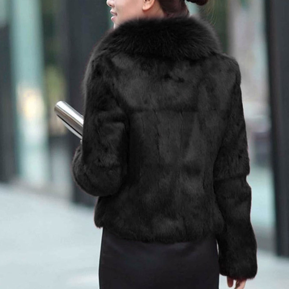 Womens Warm Coat Jacket Winter Solid Turn Down Collar Outerwear